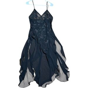 Morgan Taylor Black Floral Nightgown - Size S